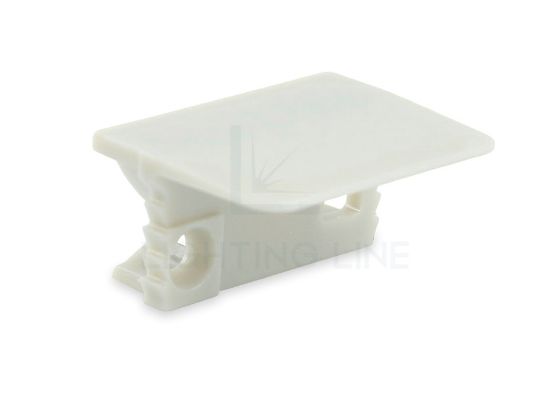 Image de Bouchon gris droit carré pour profilé en aluminium à encastrer RE10-02