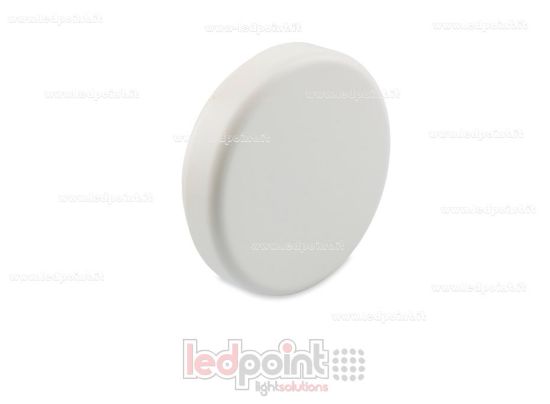 Image de Bouton mural rond 60 mm de diamètre blanc, auto-alimenté