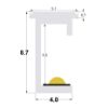 Image de Barre LED Opale de 3 Mètres – Profilé PR-RE16-00 avec Strip COB – 7W/m 384LED/m 24V – Câble d'alimentation d'1 mètre d'un Côté