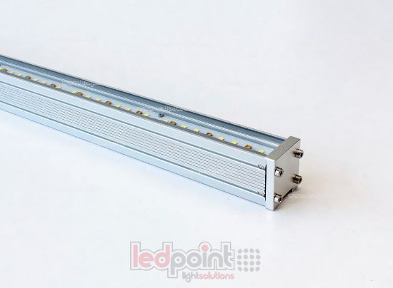 Image de Barre LED de culture de 1 mètre avec 108 LED (36 LED UV 305-315 nm et 72 LED blanches 3800-4200 K), 23 W + 23 W, driver ZigBee 48 V, 1 mètre de câble d'alimentation