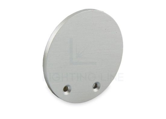 Image de Embout métallique gris affleurant pour profilés ronds NE01-14 et NE02-15