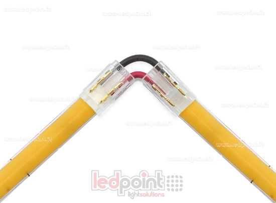 Image de Connecteur en L pour jonction de ruban et COB avec PCB de 5mm à 2 broches