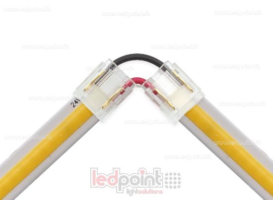 Image de Connecteur en L pour jonction de ruban et COB avec PCB de 8mm à 2 broches