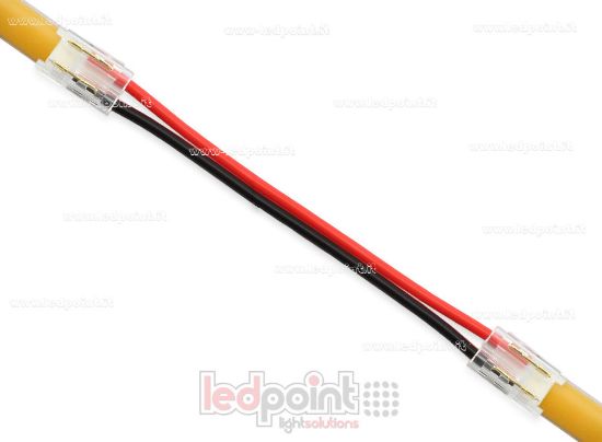 Image de Connecteur double à 2 broches avec câble de 10cm pour rubans LED et COB de 5mm, version réduite