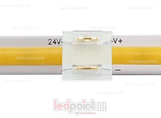 Image de Connecteur transparent pour jonction de ruban et COB avec PCB de 8mm à 2 broches