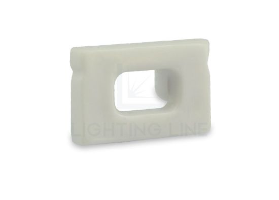 Image de Embout gris en plastique avec passe-câble pour profilé PR-SL12-16