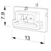 Image de Embout noir en plastique avec passe-câble pour profilé PR-SL12-16
