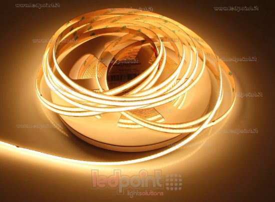 Image de Ruban led COB blanc chaud 10m 2500K CRI Ra>93 320led/m 24V 9,6W/m