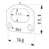 Image de Cache en tôle peinte en blanc pour profilé en aluminium SL20-20 avec trou