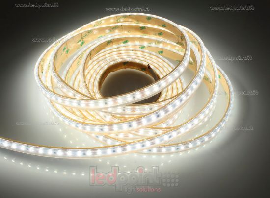 Image de Ruban led blanc 5m 4000K 3step 120leds/m 2835 12V 9,6W/m, IP65 tube en silicone extrudé, bords pleins et vide à l'interieur