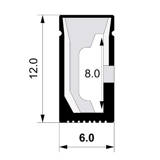 Image de Led Neon Flex 6x12 mm, noir, 1m