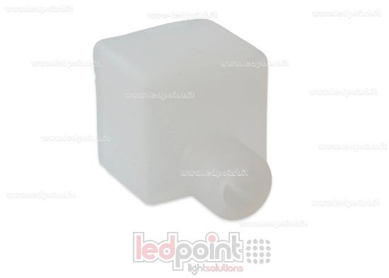 Image de Embout terminal avec sortie frontale du câble d'alimentation pour Led Neon Flex 16x16mm
