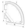 Image de Embout rond blanc pour profilé angulaire (AN04-09 et AN05-09)