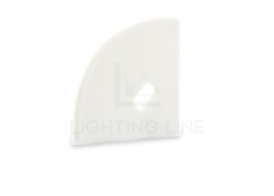 Image de Embout rond blanc avec passe-câble pour profilé angulaire (AN04-09 et AN05-09)