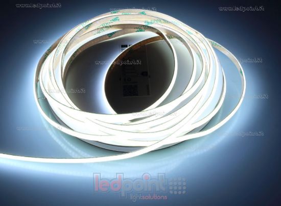 Image de Ruban led COB blanc froid 10m 6000K CRI Ra>93 400led/m 24V PCB 5mm 11W/m