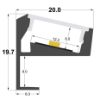 Image de Profilé en aluminium pour étagère