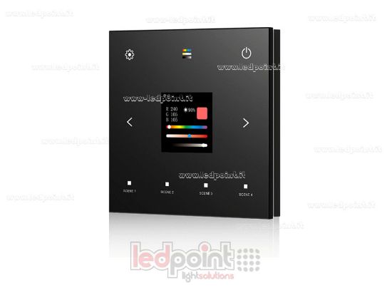 Image de Panneau tactile maître DALI, 100-240VAC, RF 2,4 GHz, noir