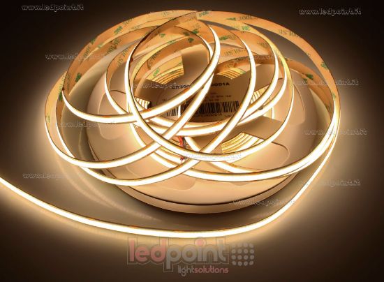 Image de Ruban led 5m blanc chaud 3000K 480leds/m CRI>90 12V 2,4W/m PCB 8mm avec stabilisateur de courant