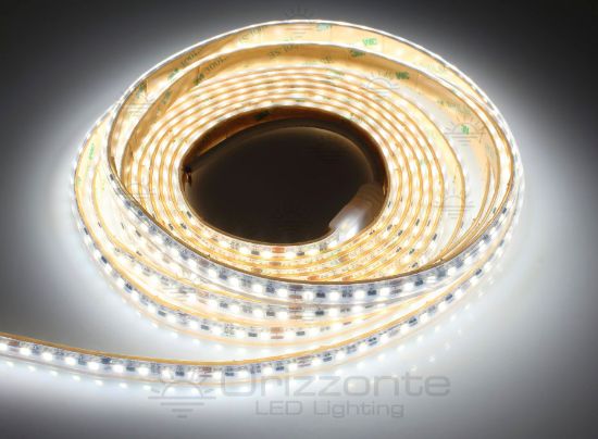 Image de Ruban led 5m blanc 4000K 3step 120leds/m 2835 12V 4,8W/m stabilisateur de courant, IP65 tube en silicone extrudé, bords pleins et vide à l'interieur