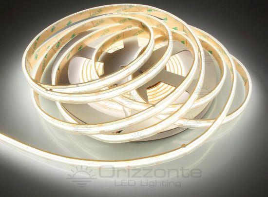 Image de Ruban led 5m blanc 4000K 480leds/m CRI>90 12V 4,8W/m PCB 8mm avec stabilisateur de courant, IP65 tube en silicone extrudé, bords pleins et vide à l'interieur