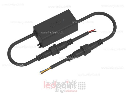 Image de Mini-contrôleur LED RF CCT, IP67, 12/24 V, 3 A*2 canaux, RF 2,4 GHz
