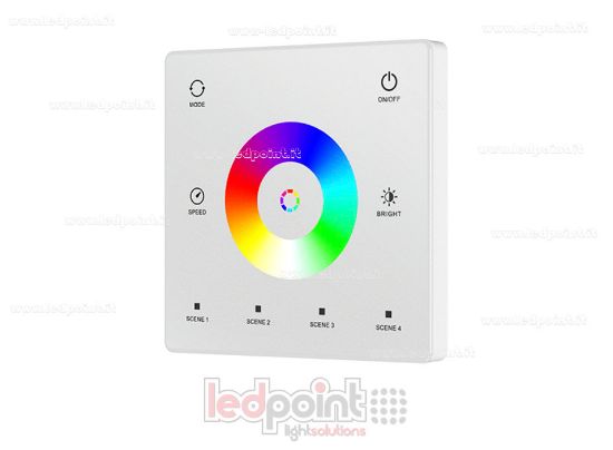 Image de Télécommande murale SPI RF RGB, RGBW, à piles, blanche, 3 V CC, RF 2,4 GHz