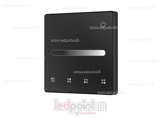Image de Télécommande murale monochrome, à piles, noire, 4 zones RF 2,4 GHz