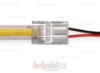 Image de Connecteur pour rubans LED et COB de PCB 10mm, 2 broches et cableo, version réduite transparente