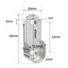 Image de Support métallique pour le montage d'un profilé en aluminium WB01-00
