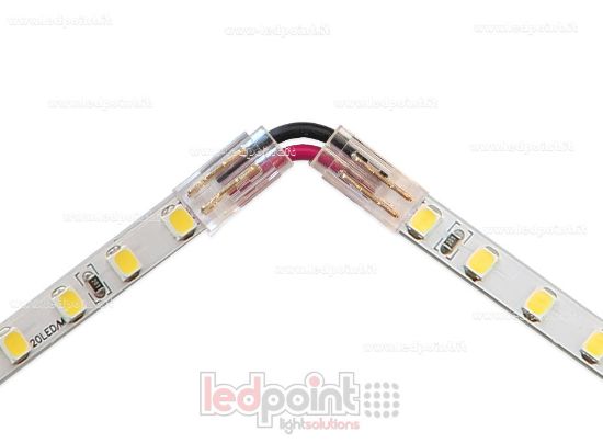 Image de Connecteur en L pour jonction de ruban avec PCB de 5mm e 6mm à 2 broches