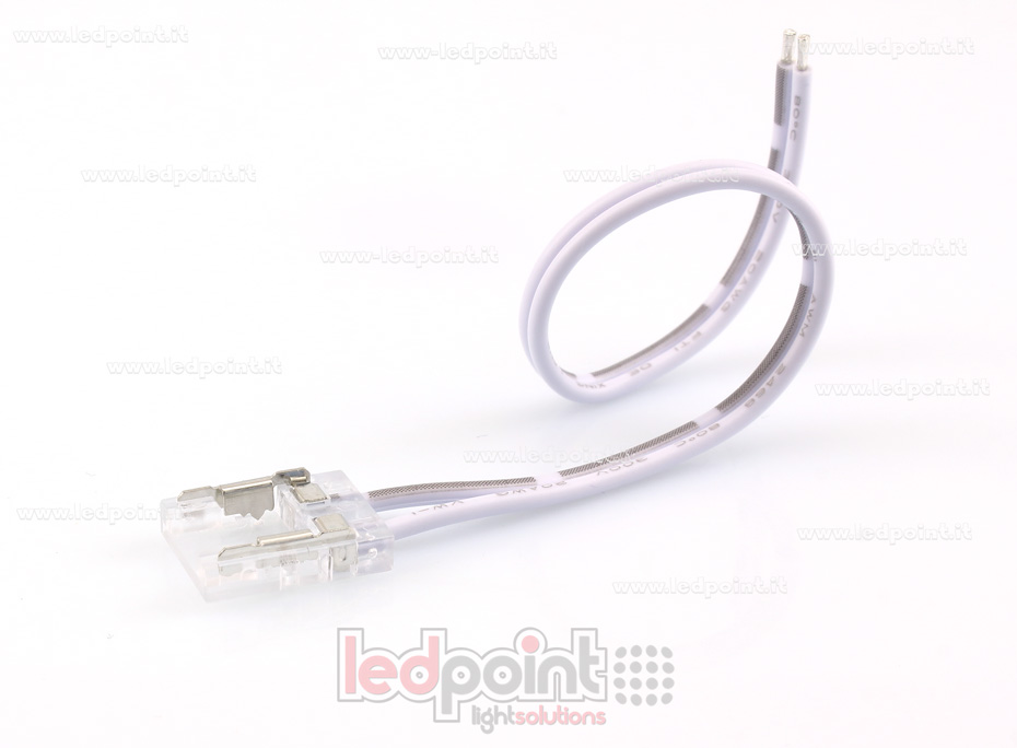 Connecteur avec câble de 15cm pour rubans monochromes avec PCB de 8mm, version réduite C3M-CST-W15-c1 Connecteur avec câble de 15cm pour rubans monochromes avec PCB de 8mm, version réduite C3M-CST-W15-c1