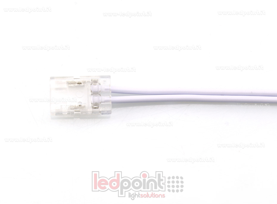 Connecteur avec câble de 15cm pour rubans monochromes avec PCB de 8mm, version réduite C3M-CST-W15-c1 Connecteur avec câble de 15cm pour rubans monochromes avec PCB de 8mm, version réduite C3M-CST-W15-c1