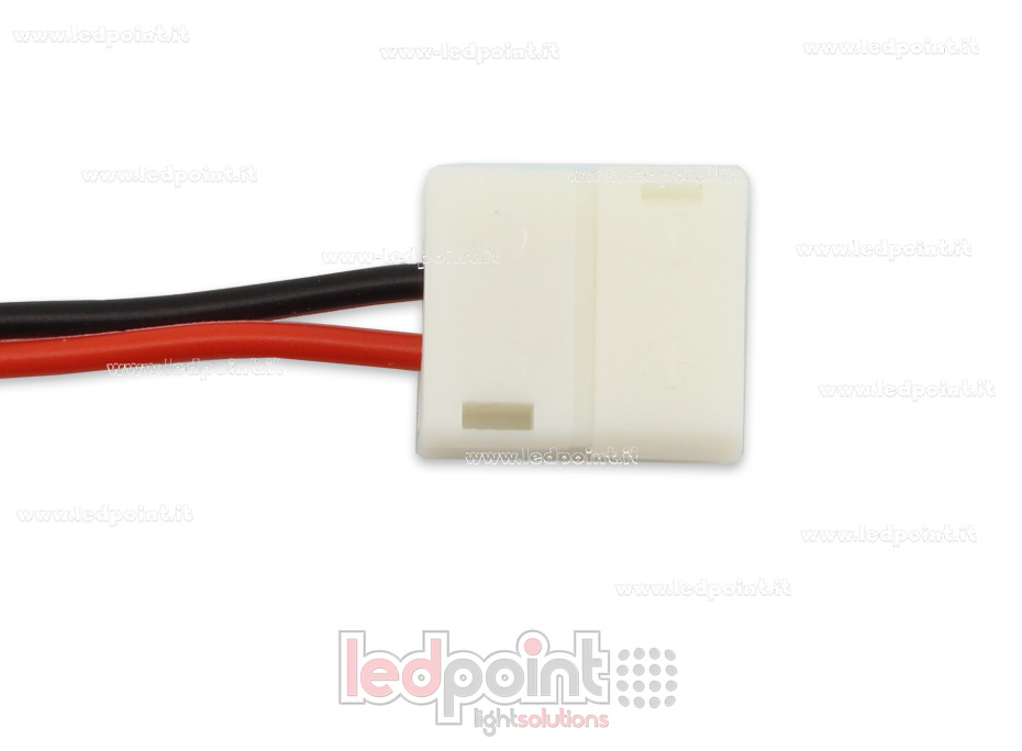 Connecteur waterproof pour IP65/IP53 2835 et 3528 seule couleur rubans led avec 14cm cable (PCB 8mm), version réduite C3MW-CST-W14-s1