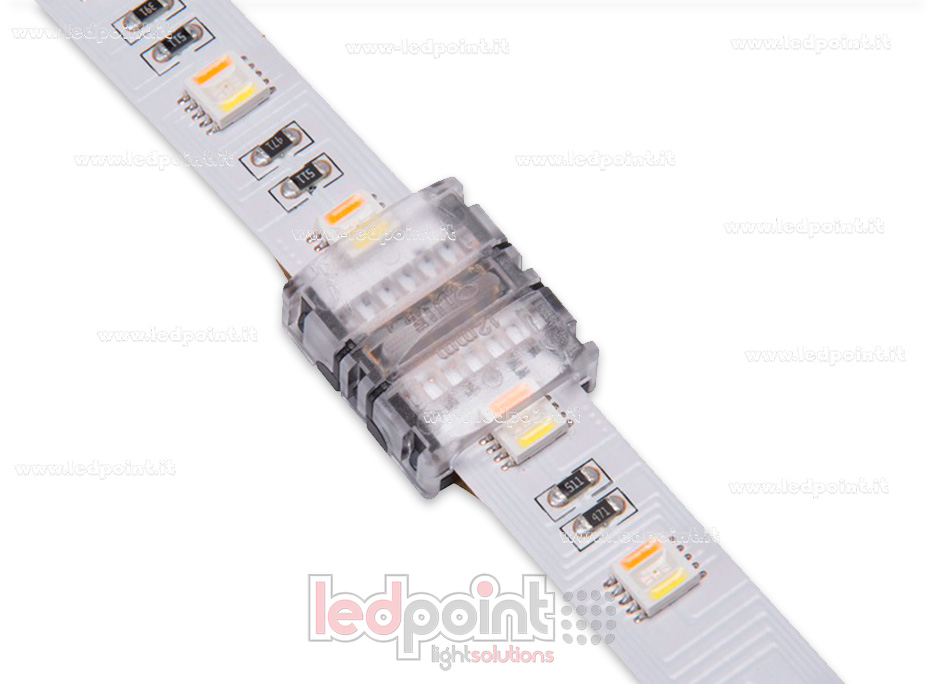 Connecteur transparent pour jonction pour (12mm) RGBCCT Ruban led C6K-CST-CST-h1 Connecteur transparent pour jonction pour (12mm) RGBCCT Ruban led C6K-CST-CST-h1