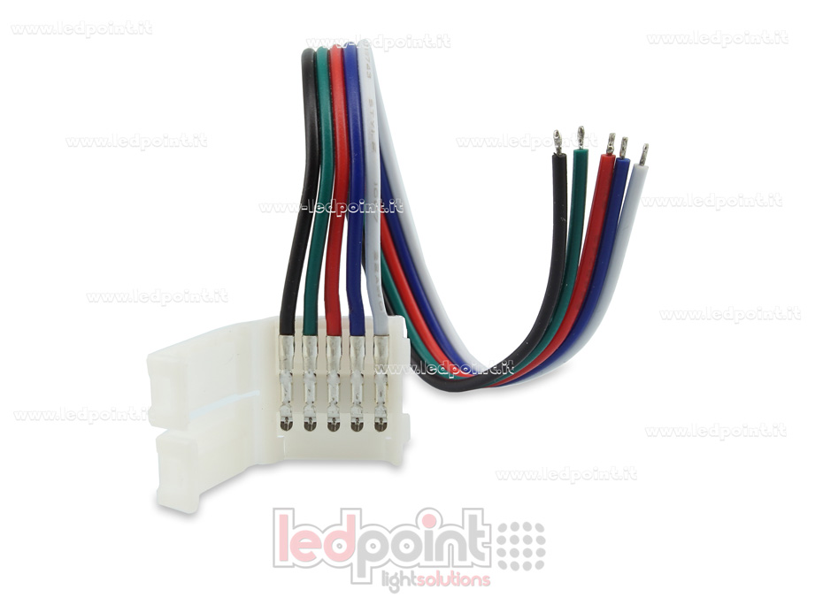 Connecteur avec câble de 14 cm, strip 12mm RGBW C6K-CST-W14
