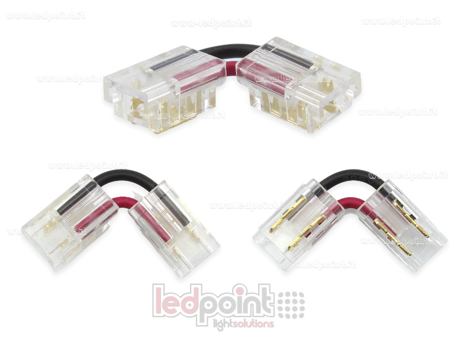 Connecteur en L pour jonction de ruban et COB avec PCB de 5mm à 2 broches CC052O-AST-ST-Lw Connecteur en L pour jonction de ruban et COB avec PCB de 5mm à 2 broches CC052O-AST-ST-Lw