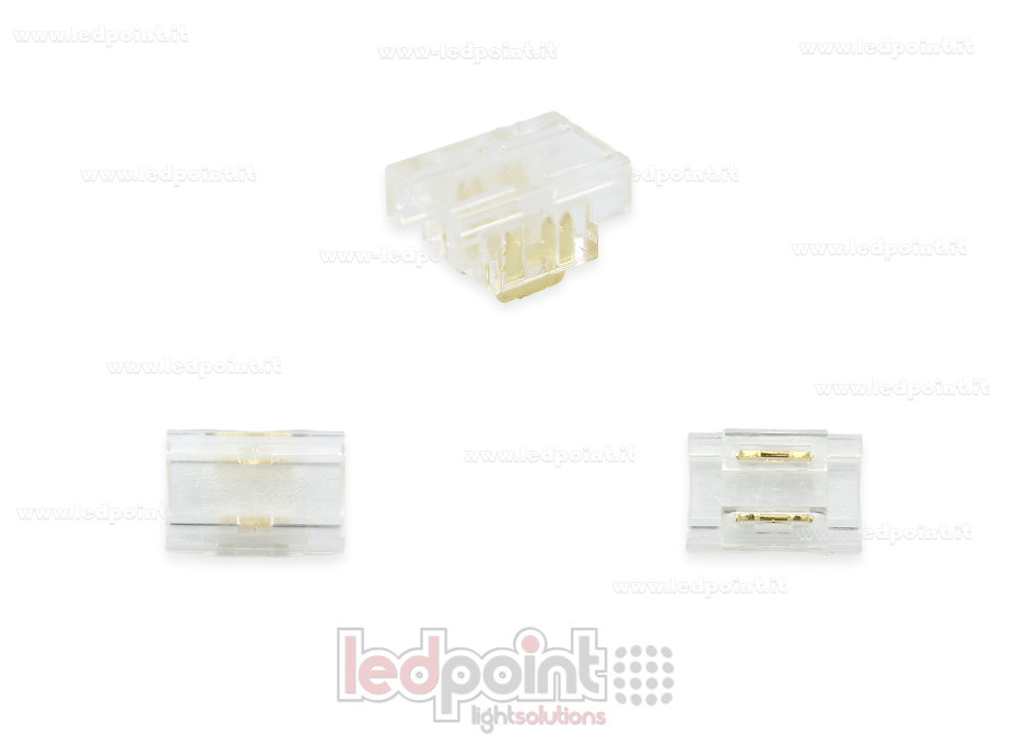 Connecteur transparent pour jonction de ruban et COB avec PCB de 5mm à 2 broches CC052O-AST-ST Connecteur transparent pour jonction de ruban et COB avec PCB de 5mm à 2 broches CC052O-AST-ST