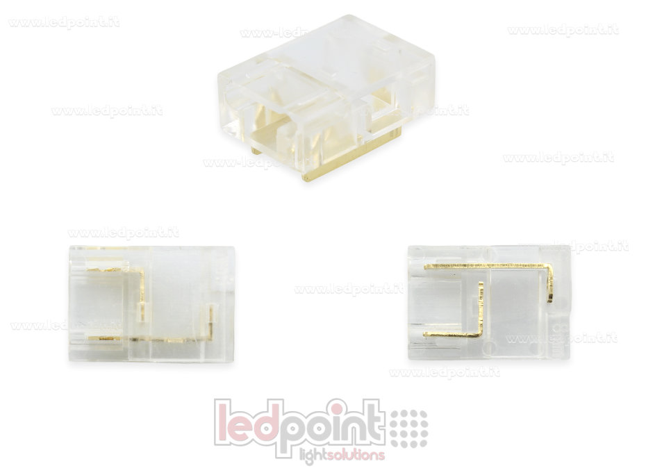 Connecteur transparent pour câbles et jonction de rubans LED et COB avec PCB de 8mm, 12 utilisations en 1, avec 2 broches CC082O-AST-STW-LT Connecteur transparent pour câbles et jonction de rubans LED et COB avec PCB de 8mm, 12 utilisations en 1, avec 2 broches CC082O-AST-STW-LT