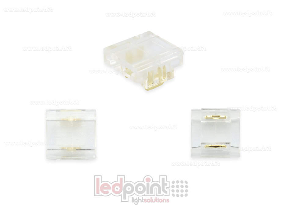 Connecteur transparent pour jonction de ruban et COB avec PCB de 8mm à 2 broches CC082O-AST-ST Connecteur transparent pour jonction de ruban et COB avec PCB de 8mm à 2 broches CC082O-AST-ST