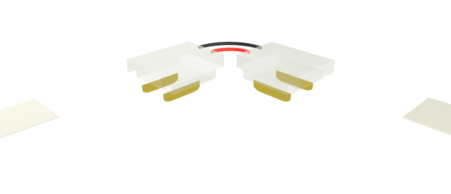 Connecteur en L pour jonction de ruban et COB avec PCB de 8mm à 2 broches CC082O-AST-ST-Lw Connecteur en L pour jonction de ruban et COB avec PCB de 8mm à 2 broches CC082O-AST-ST-Lw