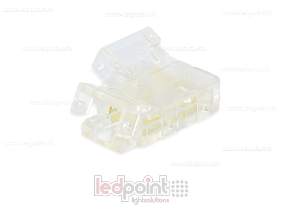 Connecteur transparent en L pour jonction de ruban et COB avec PCB de 8mm à 2 broches CC082R-AST-ST-L Connecteur transparent en L pour jonction de ruban et COB avec PCB de 8mm à 2 broches CC082R-AST-ST-L