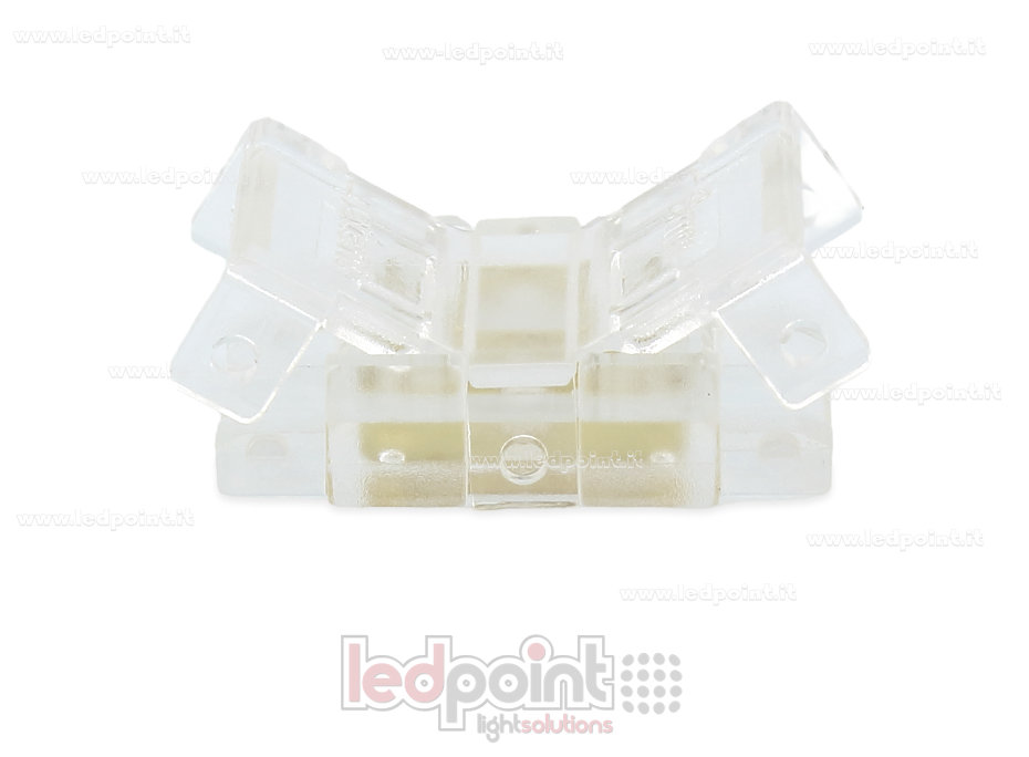 Connecteur transparent à 2 broches pour la jonction de rubans LED avec PCB de 8mm CC082R-BST-ST Connecteur transparent à 2 broches pour la jonction de rubans LED avec PCB de 8mm CC082R-BST-ST