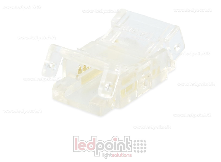 Connecteur transparent à 2 broches pour la jonction de rubans LED avec PCB de 8mm CC082R-BST-ST Connecteur transparent à 2 broches pour la jonction de rubans LED avec PCB de 8mm CC082R-BST-ST