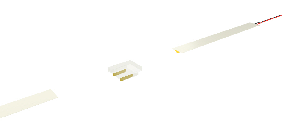Connecteur transparent pour jonction de ruban et COB avec PCB de 5mm à 2 broches CC052O-AST-ST Connecteur transparent pour jonction de ruban et COB avec PCB de 5mm à 2 broches CC052O-AST-ST