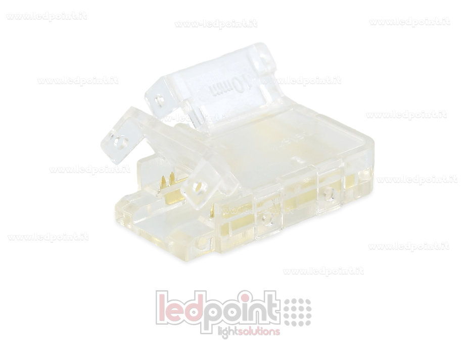 Connecteur transparent en L pour jonction de ruban et COB avec PCB de 10mm à 2 broches CC102R-AST-ST-L Connecteur transparent en L pour jonction de ruban et COB avec PCB de 10mm à 2 broches CC102R-AST-ST-L