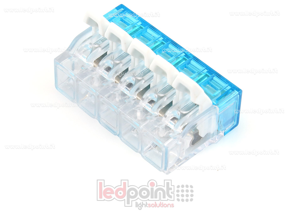 Joint rapide 5 fils à levier pour câbles 22-12 AWG (0,2-3,3 mm2) câbles CM-CFC-5P-CE Joint rapide 5 fils à levier pour câbles 22-12 AWG (0,2-3,3 mm2) câbles CM-CFC-5P-CE