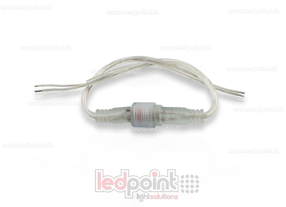 Connecteur imperméable IP65 pour ruban mono couleur, 2 pins, 22-20 AWG CMW-C2-TR Connecteur imperméable IP65 pour ruban mono couleur, 2 pins, 22-20 AWG CMW-C2-TR