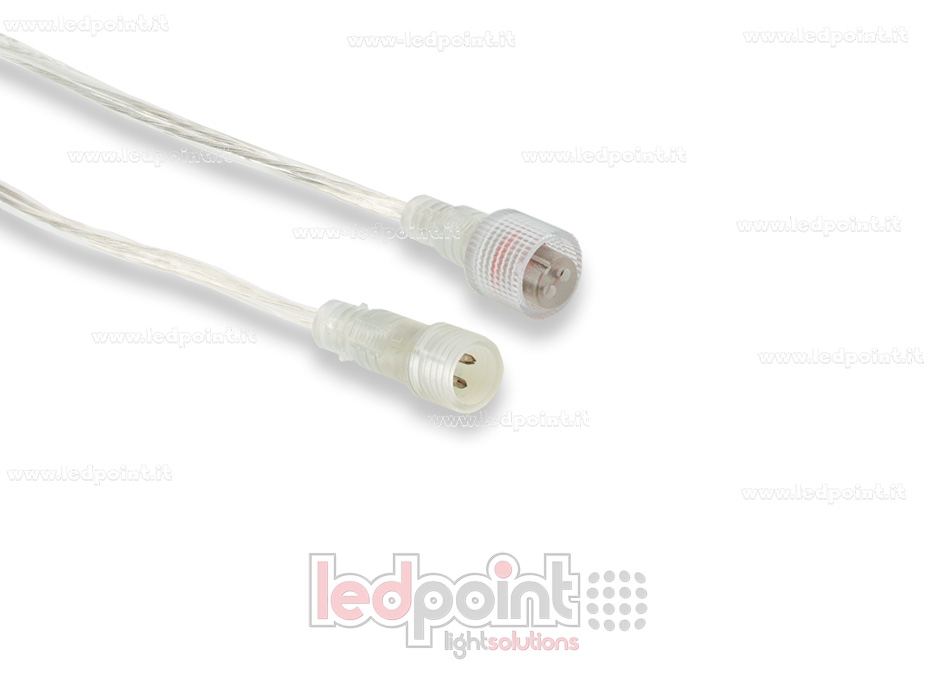 Connecteur imperméable IP65 pour ruban mono couleur, 2 pins, 22-20 AWG CMW-C2-TR Connecteur imperméable IP65 pour ruban mono couleur, 2 pins, 22-20 AWG CMW-C2-TR