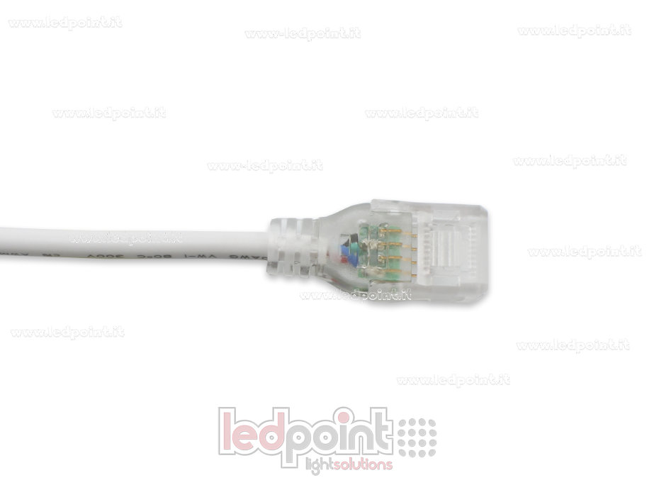 Connecteur pour 230V ruban led RGB avec 20cm cable CR-230-CST-W15