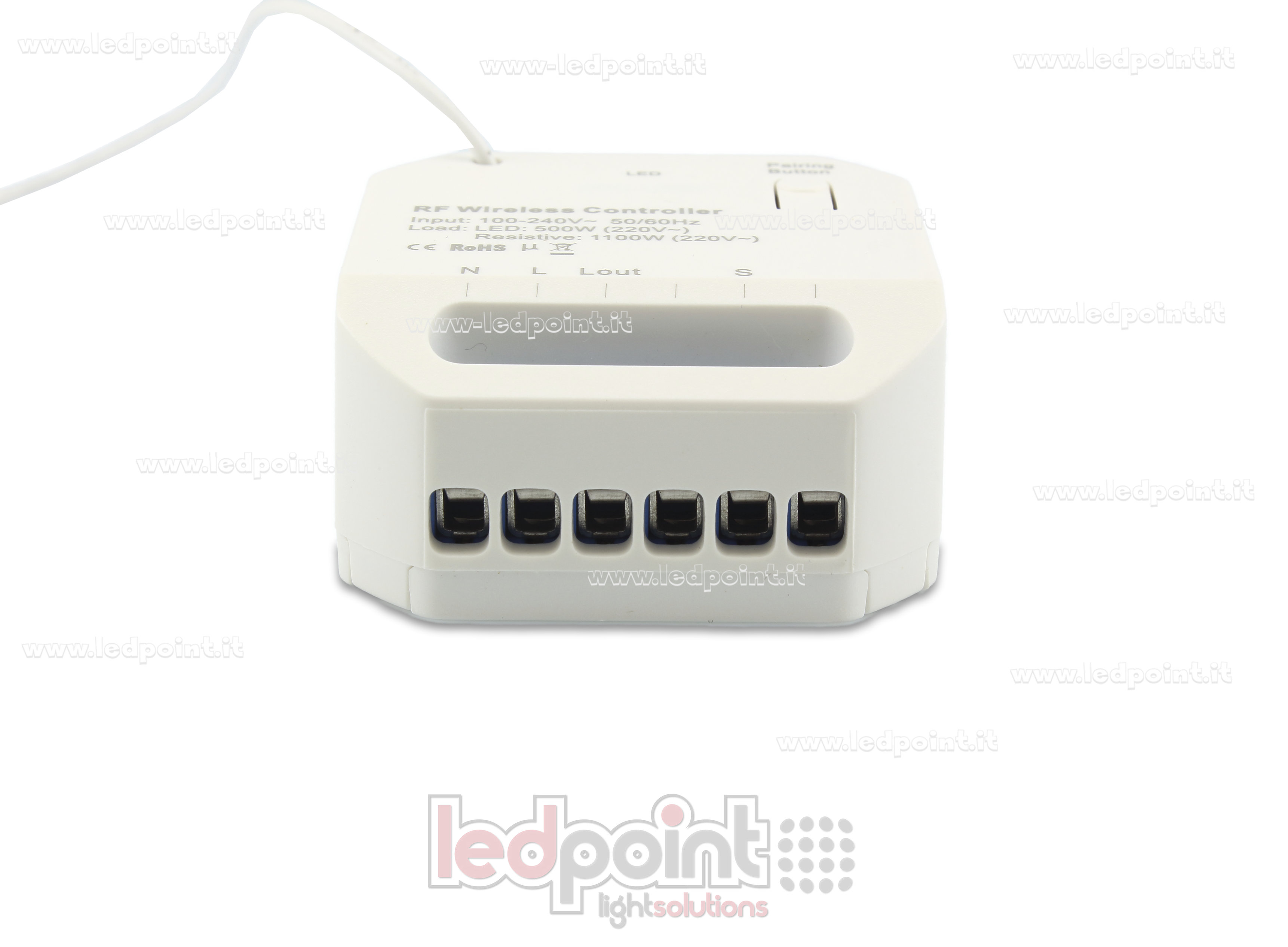 Contrôleur monochromatique 110/240V, 500W RF 433Mhz, non graduable EB-ERC2201 Contrôleur monochromatique 110/240V, 500W RF 433Mhz, non graduable EB-ERC2201